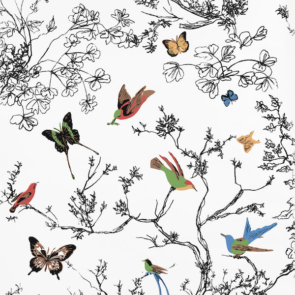 Schumacher "Birds & Butterflies" Wallpaper