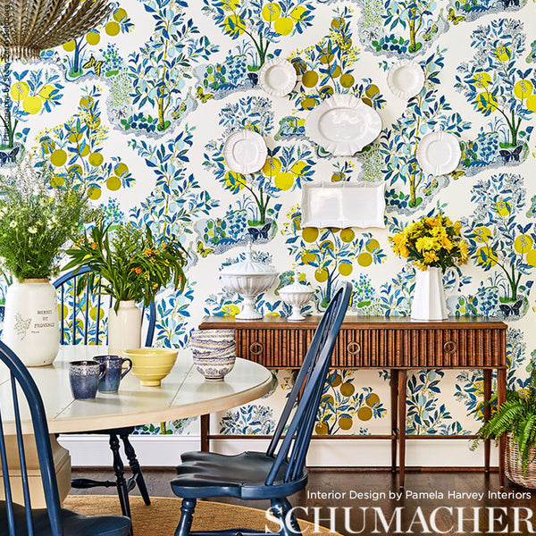 Schumacher "Citrus Garden" Wallpaper Panel Set