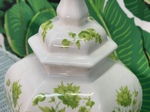 Ceramic Ginger Jar Vine Motif Table Lamps