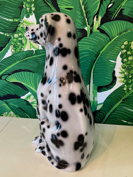 Life Size Ceramic Dalmatian Puppy Dog Statue