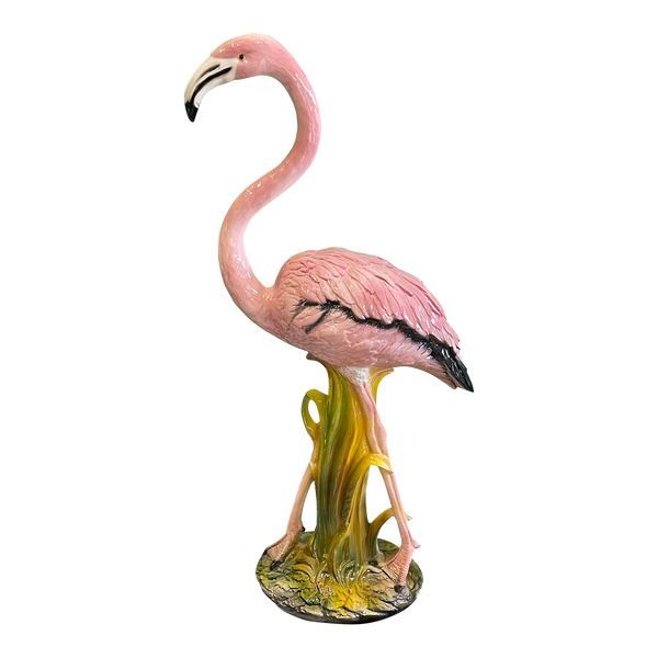 Lifesize Ceramic Flamingo Sculpture Made in Italy