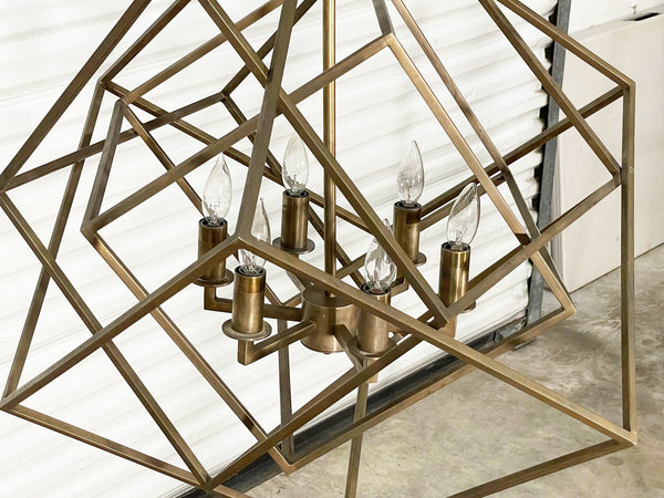 Restoration Hardware Cubist Cage Chandelier
