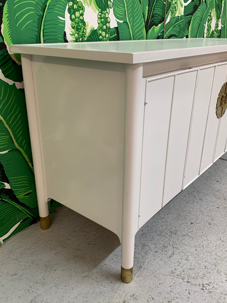 Chinoiserie Style Credenza Sideboard side view