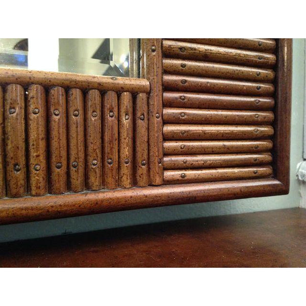 LaBarge Pencil Reed Console and Mirror