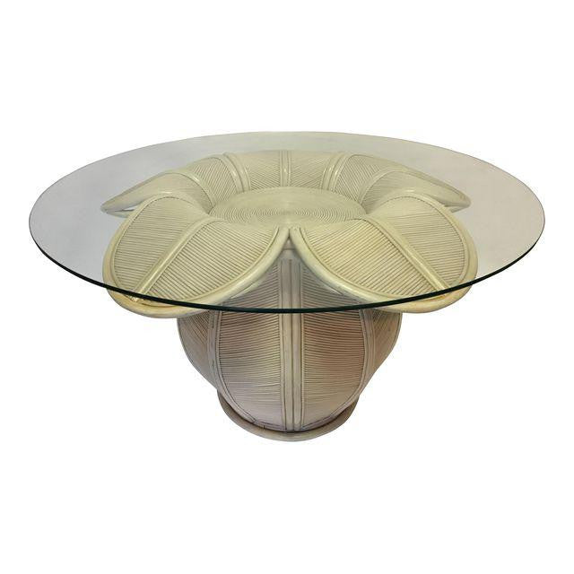 Rattan Bell Flower Dining Table