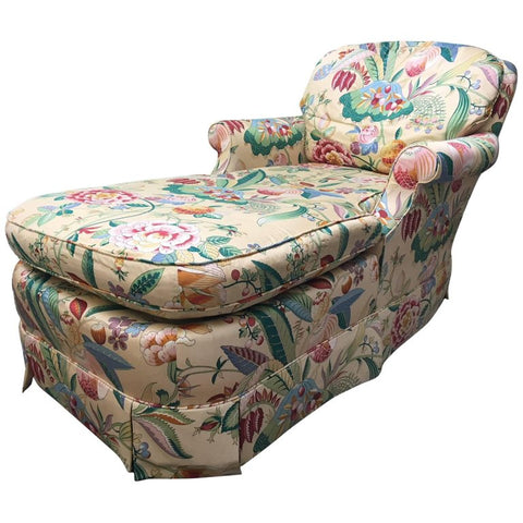 Tropical Print Chaise Lounge by Baker