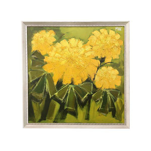 1970s Sunflower Oil Painting