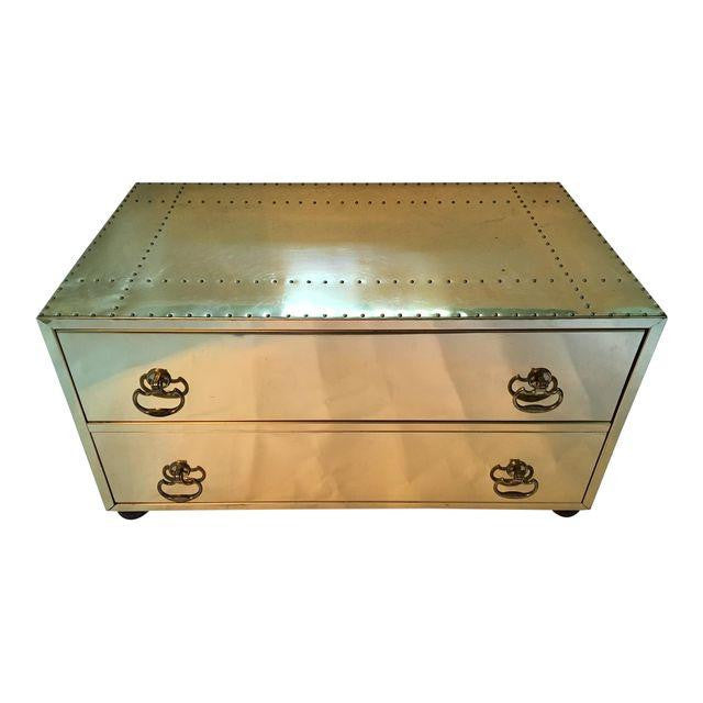 Vintage Sarreid Brass Trunk/Coffee Table