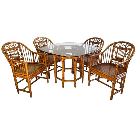 Brighton Pavilion Rattan Dining Set 4 Chairs and Table