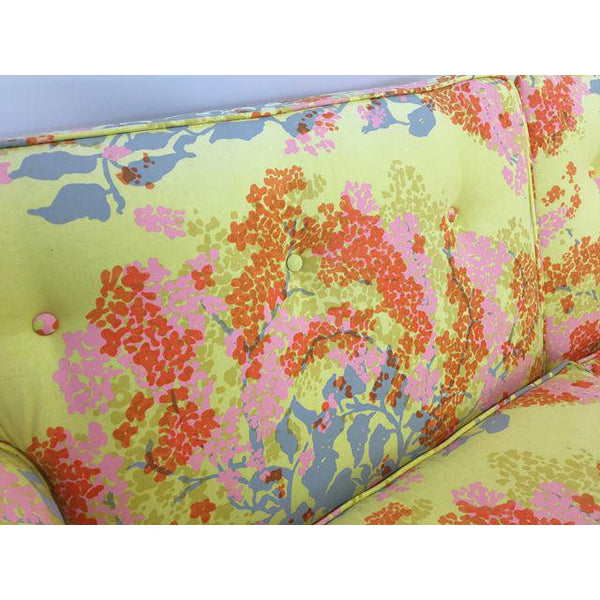 Dorothy Draper Hollywood Regency Floral Sofa