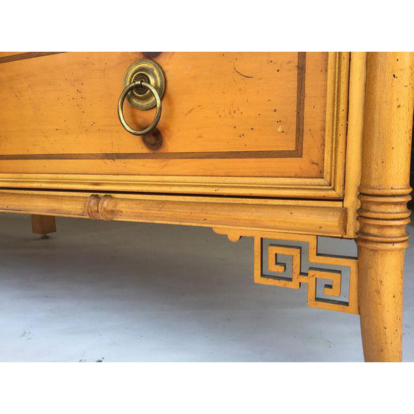 Baker Furniture Chinese Chippendale Bamboo Dresser detailing