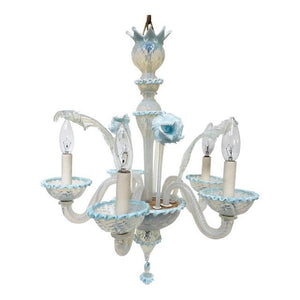 Venetian Style Murano Hand Blown Art Glass Chandelier