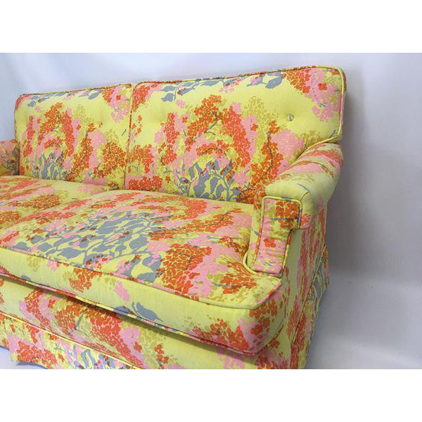 Dorothy Draper Hollywood Regency Floral Sofa