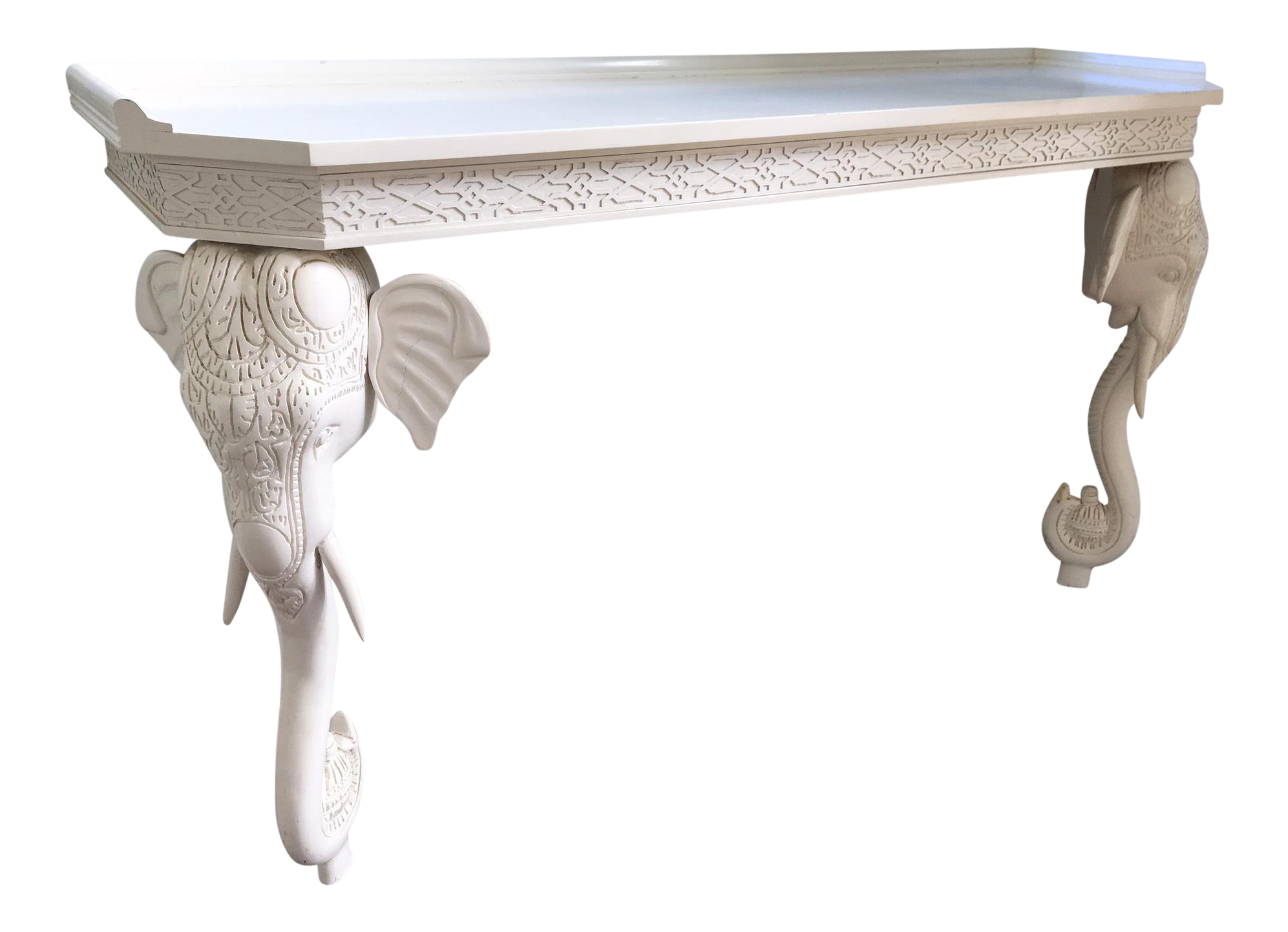 Gampel Stoll Sculptural Carved Elephant Console Table