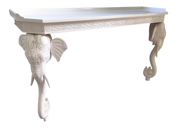 Gampel Stoll Sculptural Carved Elephant Console Table
