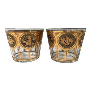 Vintage Mid Century Cera Glass Ice Buckets