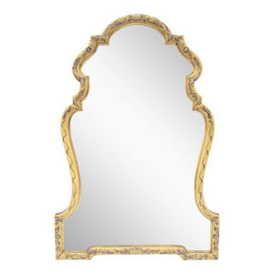 Baroque Gold Hand Painted Mirror by La Barge