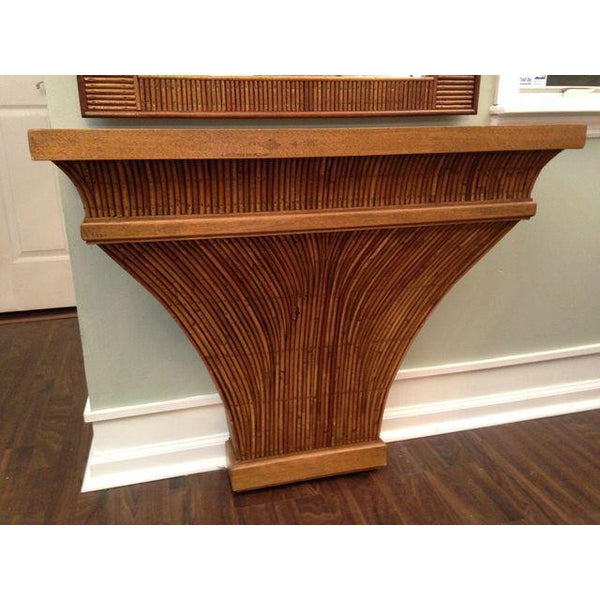 LaBarge Pencil Reed Console and Mirror
