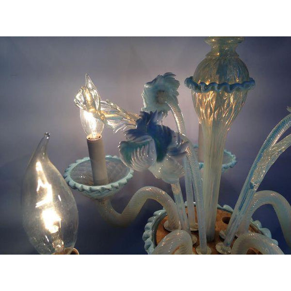 Venetian Style Murano Hand Blown Art Glass Chandelier