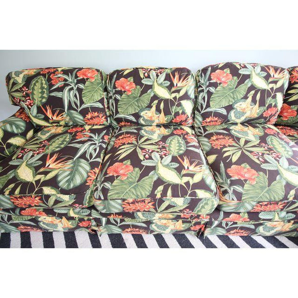 Drexel Heritage Tropical Print Sectional Sofa