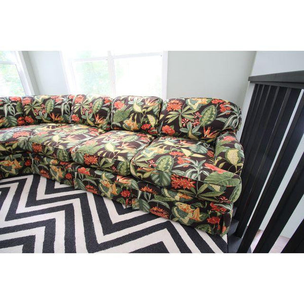 Drexel Heritage Tropical Print Sectional Sofa