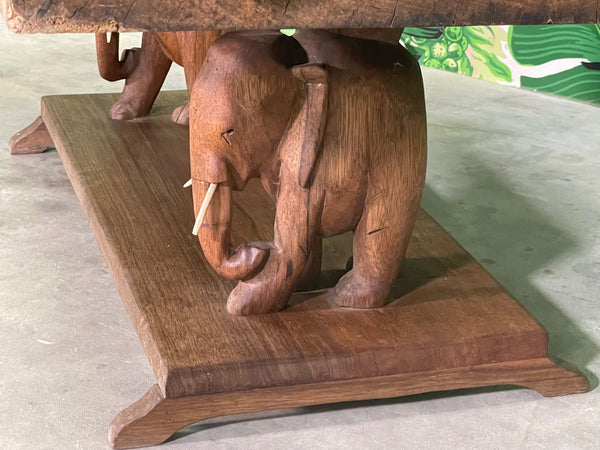 African Art Deco Ashanti Elephant Table and Stools