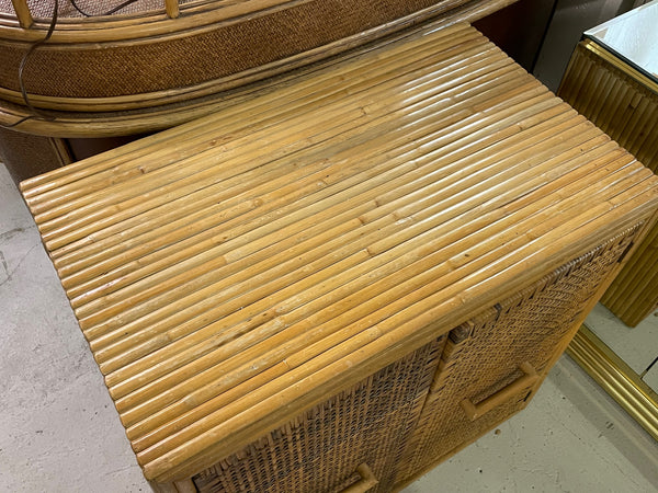 Split Reed Rattan and Wicker Cabinet top view