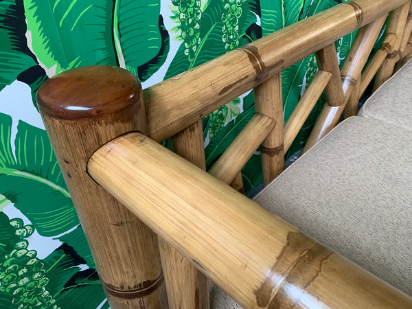 Chinoiserie Oversized Bamboo Sectional Sofa
