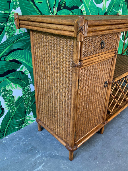 Bamboo and Rattan Dry Bar side view