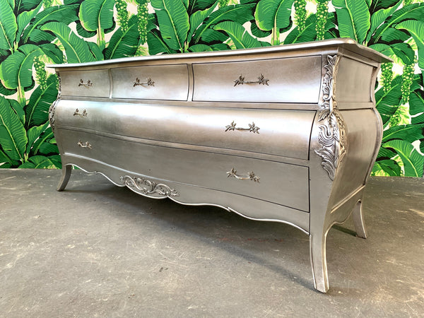 Silver Leaf French Rococo Dresser front view