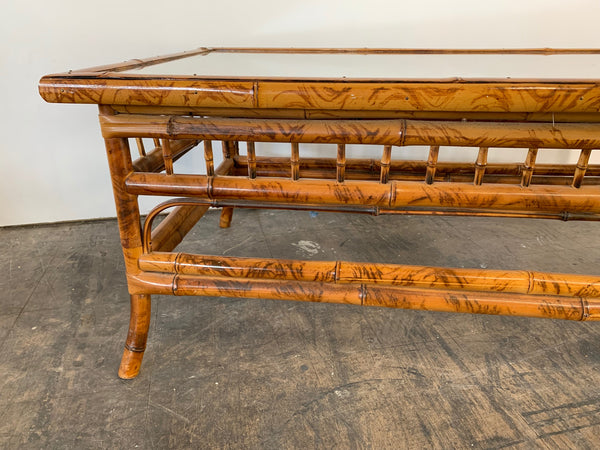 Chinoiserie Tiger Bamboo Coffee Table side view