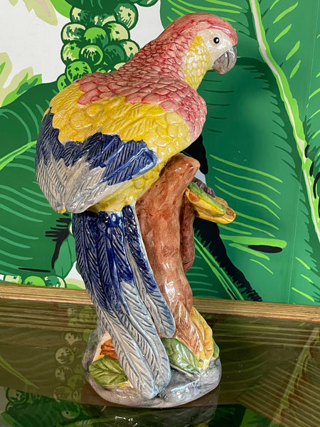 Ceramic Hand Painted Parrot Figurine