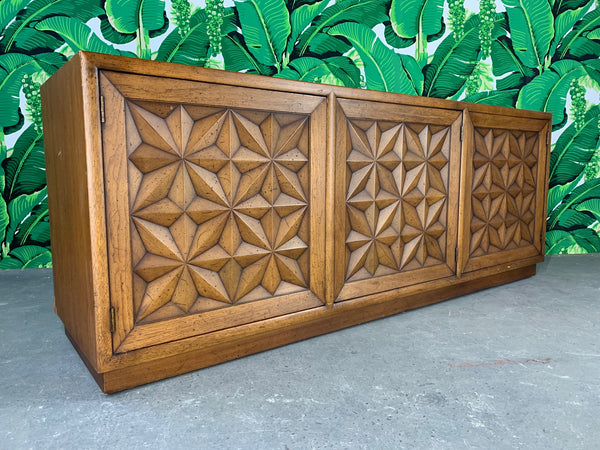 Henredon Folio Three Carved Front Credenza side view