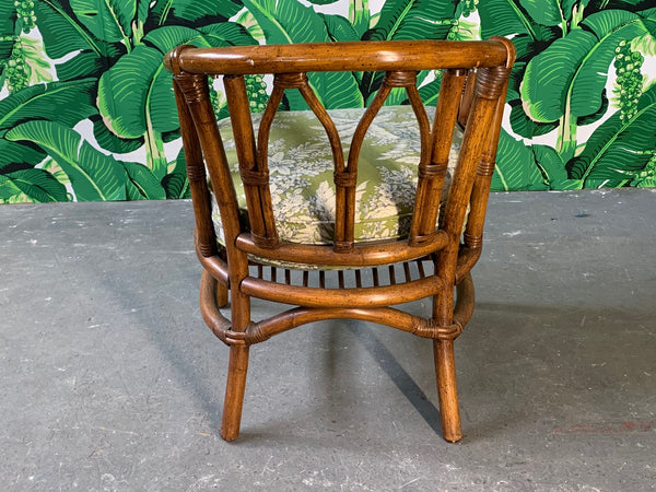 Pair of Bamboo Club Chairs in the Style of McGuire rear view