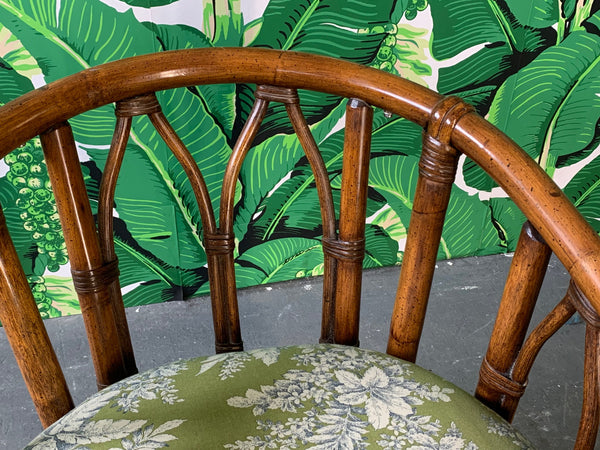 Pair of Bamboo Club Chairs in the Style of McGuire