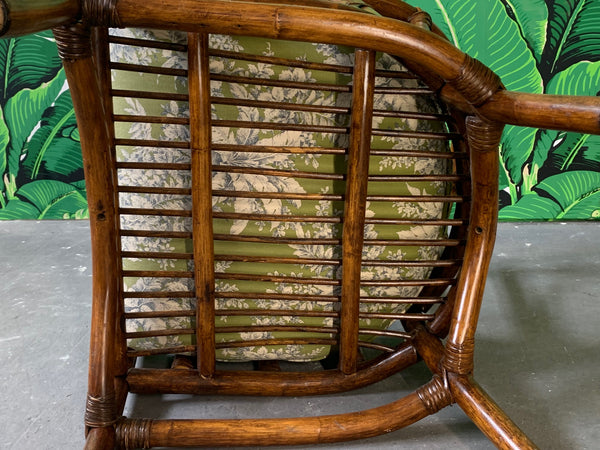 Pair of Bamboo Club Chairs in the Style of McGuire