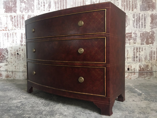 Leather Wrapped 3-Drawer Dresser by Ferguson Copeland
