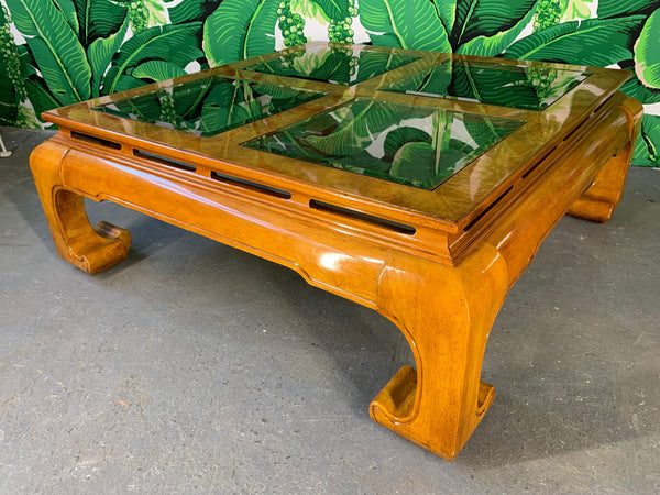 Ming Asian Chinoiserie Coffee Table front view