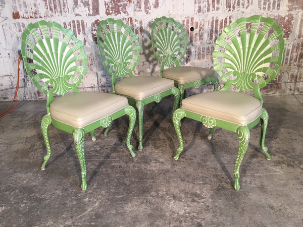 Shell Back Grotto Chairs in Cast Aluminium by Brown Jordan
