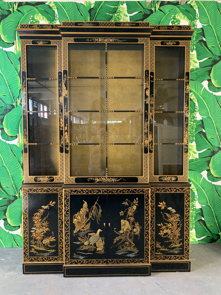 Asian Chinoiserie China Cabinet by Drexel front view
