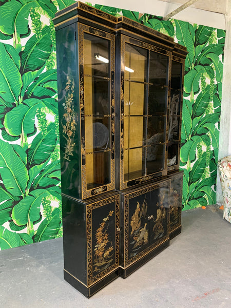 Asian Chinoiserie China Cabinet by Drexel side view