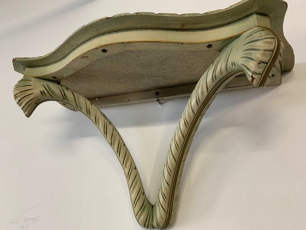 Acanthus Leaf Wall Shelf in the Manner of Dorothy Draper bottom view