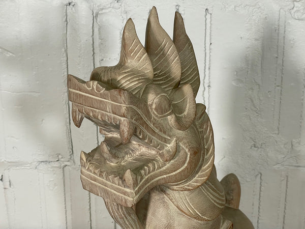 Japanese Unicorn.Chinoiserie Qilin Statue close up