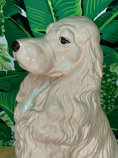 Life Size Ceramic Spaniel Dog Statue