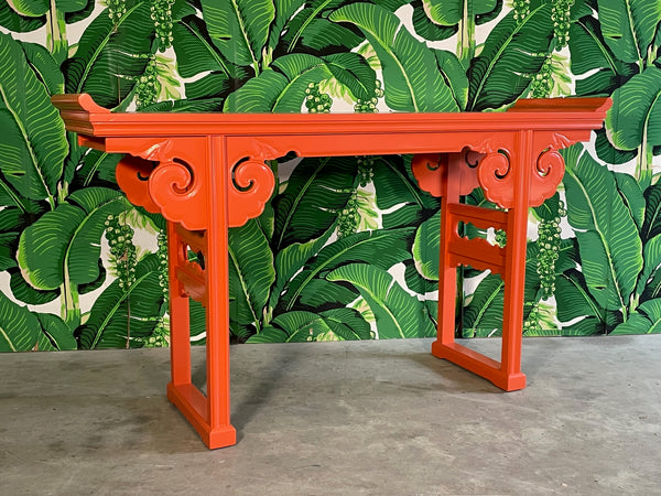 Asian Scroll Altar or Console Table