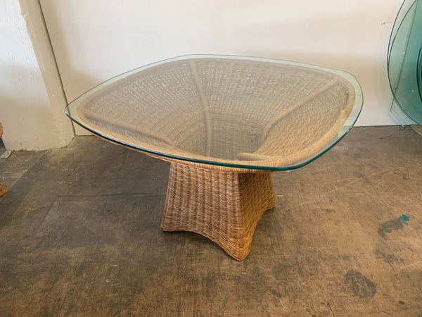 Sculptural Wicker Dining Table