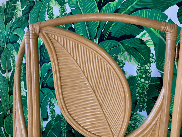 Tropical Rattan Room Divider Folding Screen