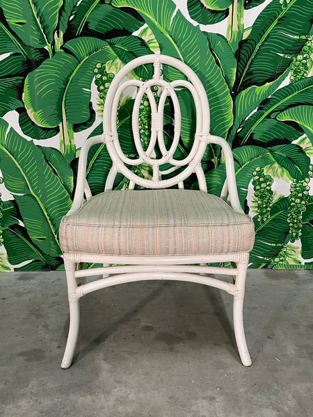 Rattan Loop Back Dining Chairs by Ficks Reed