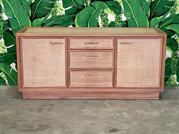 Rattan and Wicker Sideboard or Buffet Att. To McGuire