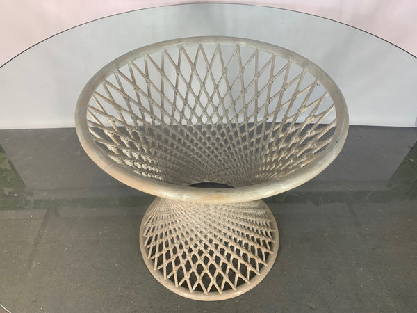 Woven Rattan Sculptural Dining Table top view